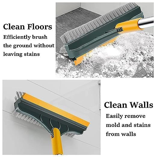 QK0010 3 in 1 Bathroom Cleaning Brush with Wiper
