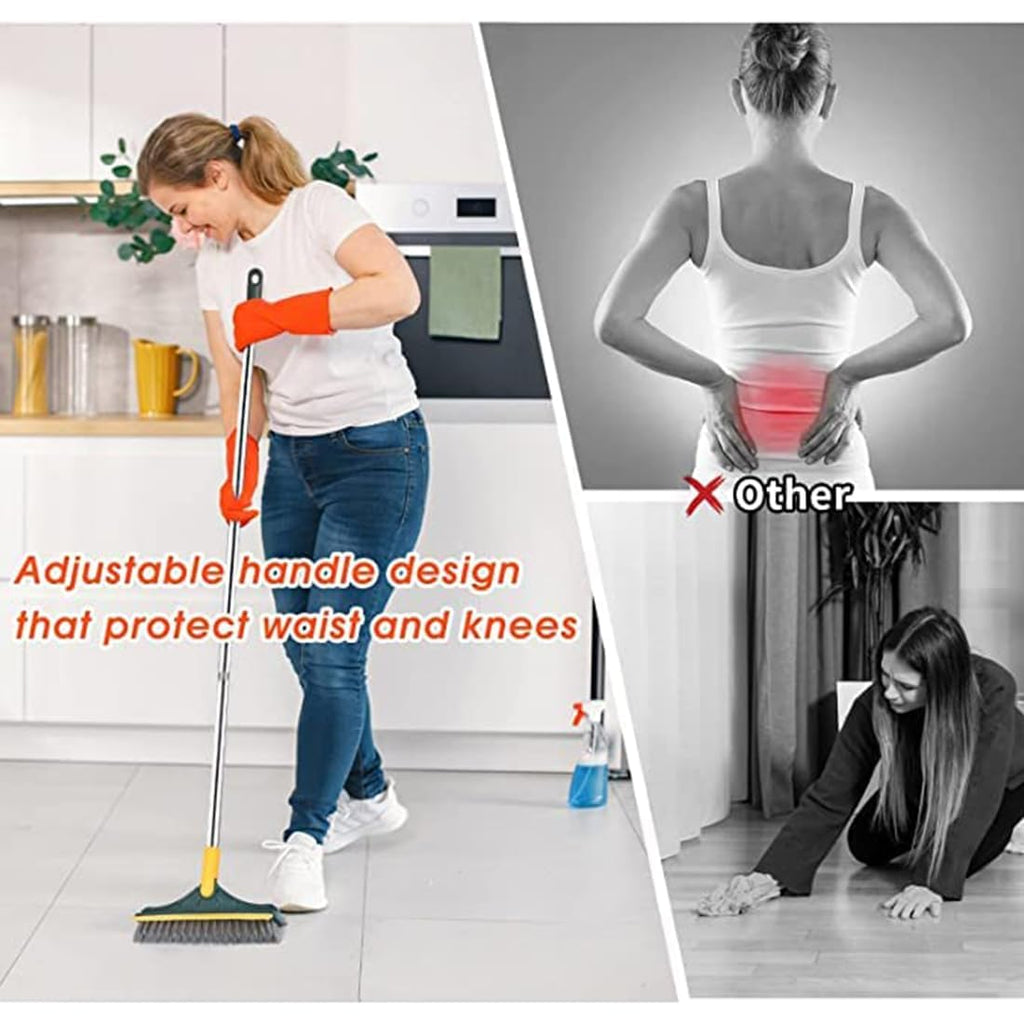 QK0010 3 in 1 Bathroom Cleaning Brush with Wiper