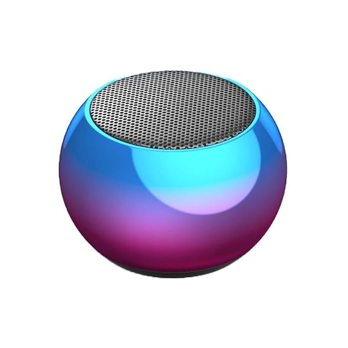 QK0012  Mini Boost 4 Bluetooth Speaker 4D Mini Electroplating Round Steel Speaker - Multicolor - Pack of 1