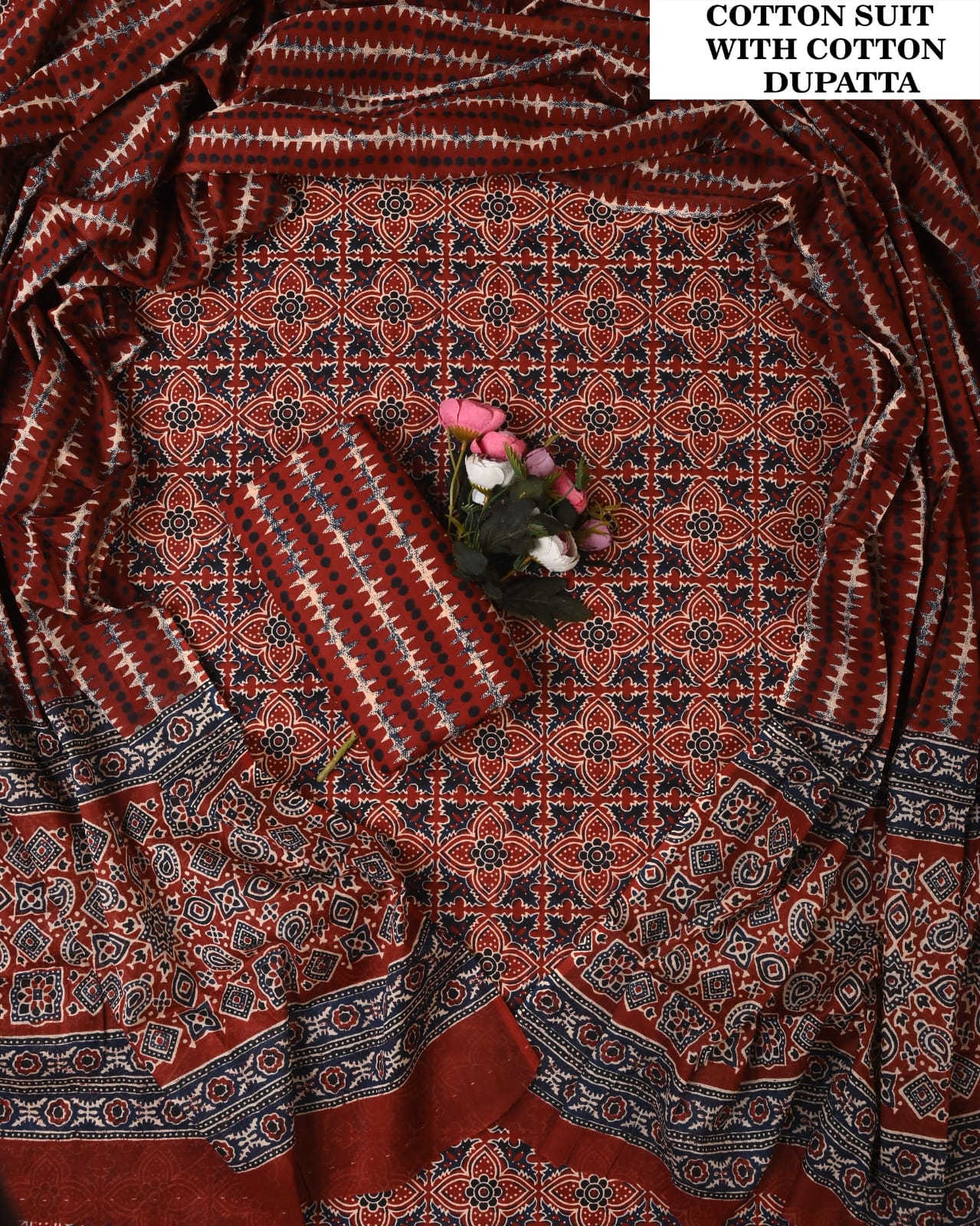 SGT005 Pure Cotton Suit With Cotton Dupatta