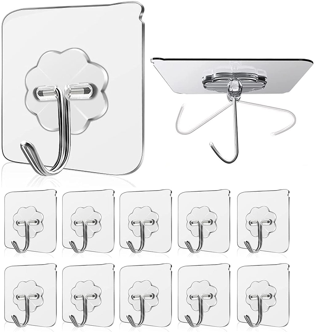 QK007 Adhesive Hooks Kitchen Wall Hooks -10 pcs