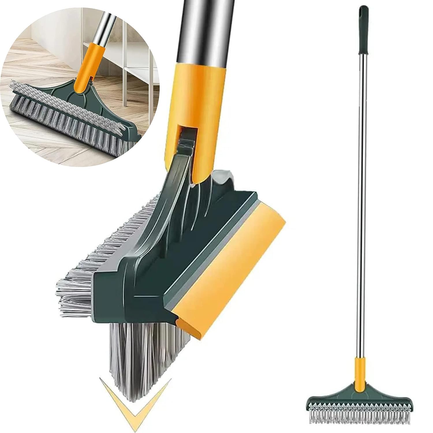 QK0010 3 in 1 Bathroom Cleaning Brush with Wiper