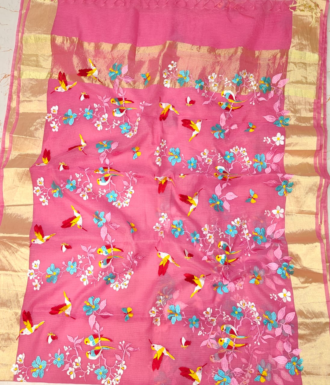 SC002 KOTA DORIA EMBROIDERY SAREE