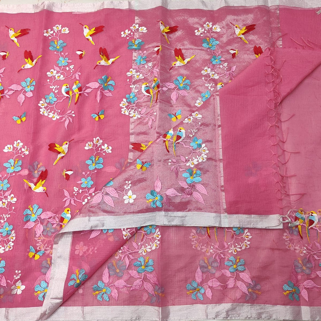 SC002 KOTA DORIA EMBROIDERY SAREE