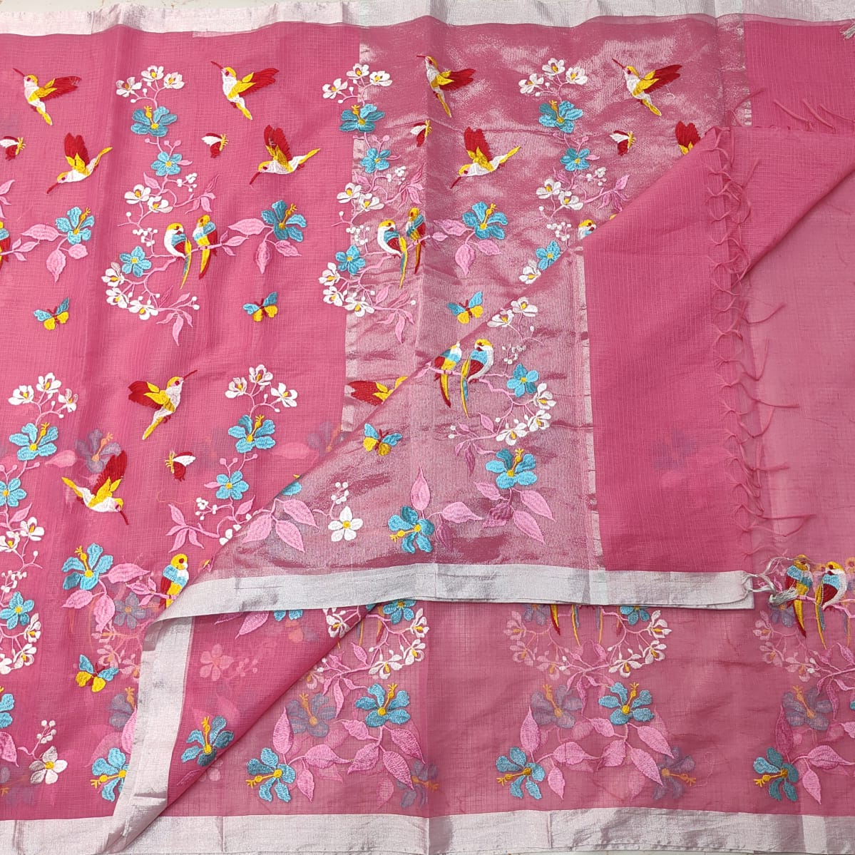 SC002 KOTA DORIA EMBROIDERY SAREE
