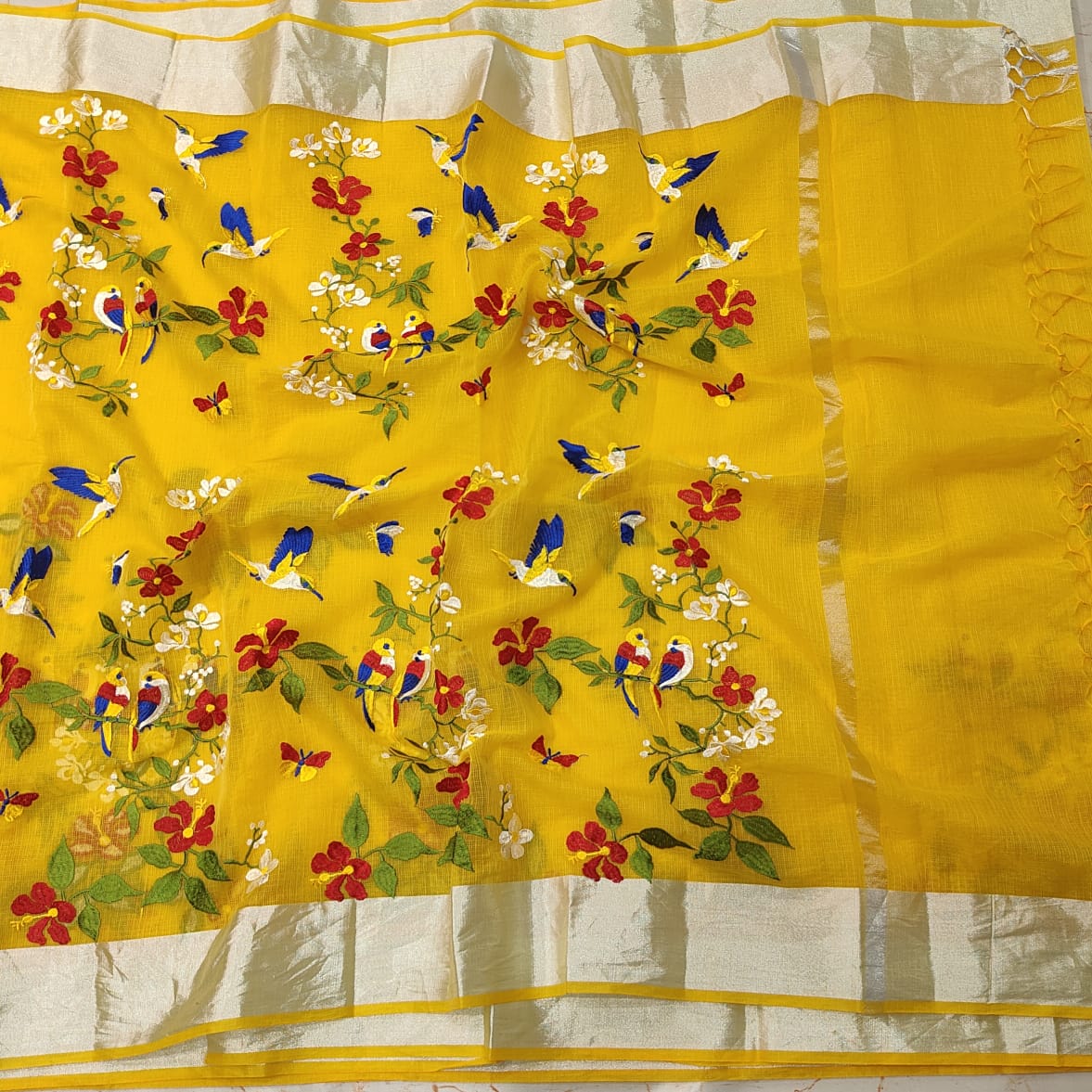 SC002 KOTA DORIA EMBROIDERY SAREE
