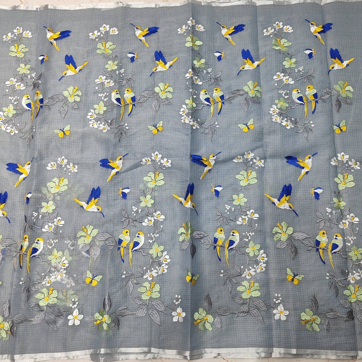 SC002 KOTA DORIA EMBROIDERY SAREE