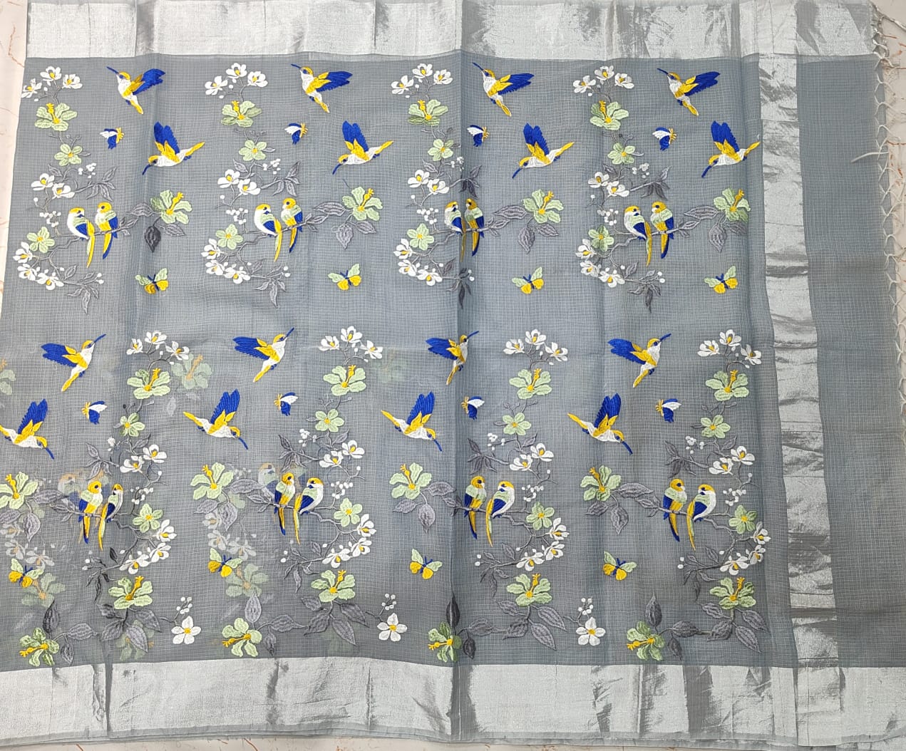 SC002 KOTA DORIA EMBROIDERY SAREE