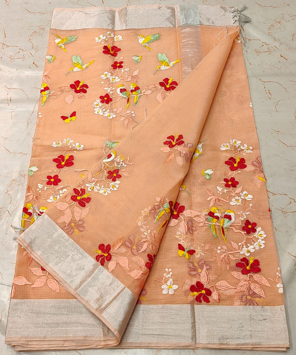 SC002 KOTA DORIA EMBROIDERY SAREE