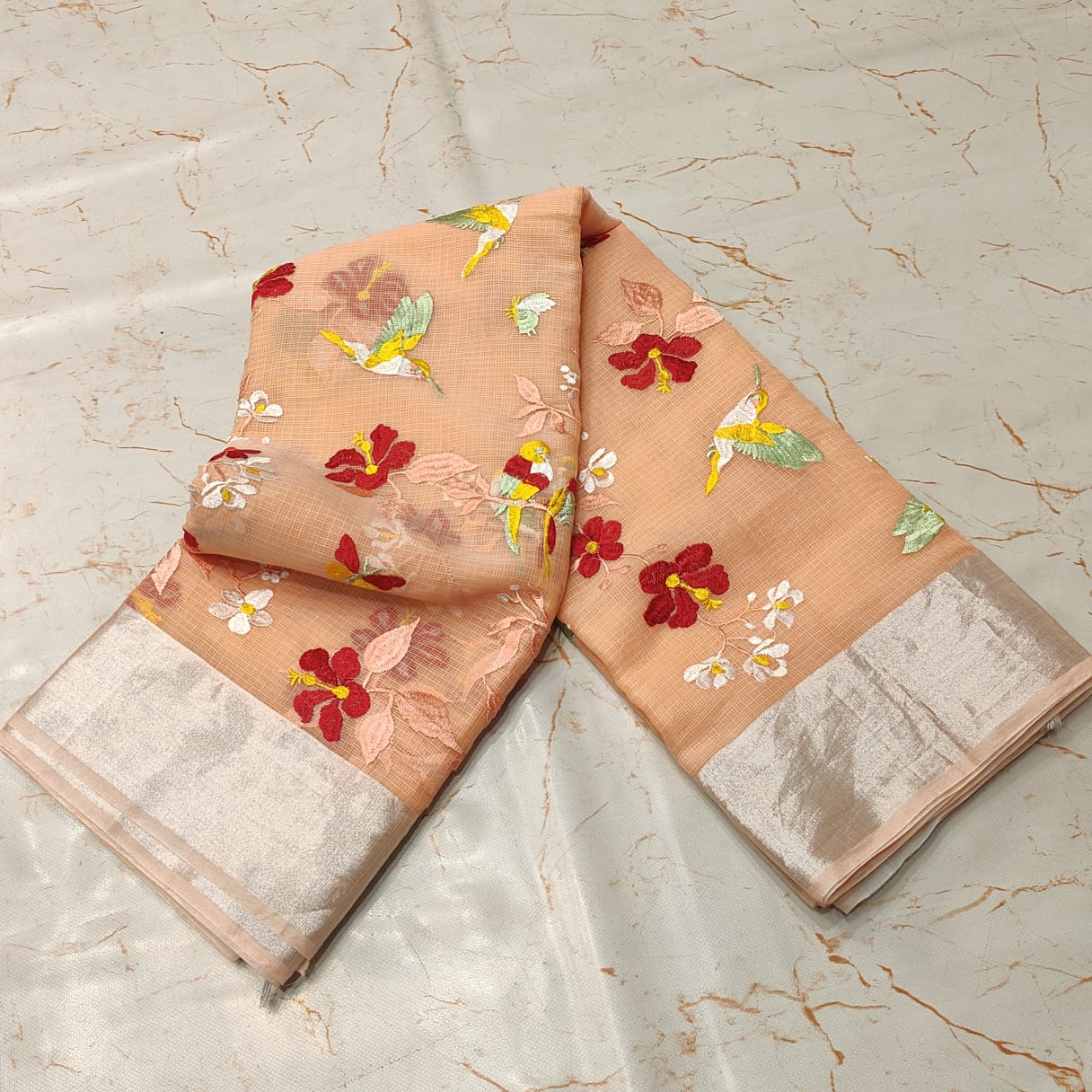 SC002 KOTA DORIA EMBROIDERY SAREE