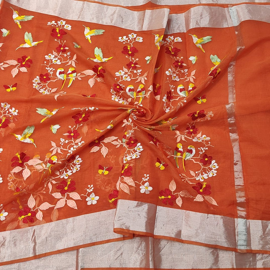 SC002 KOTA DORIA EMBROIDERY SAREE