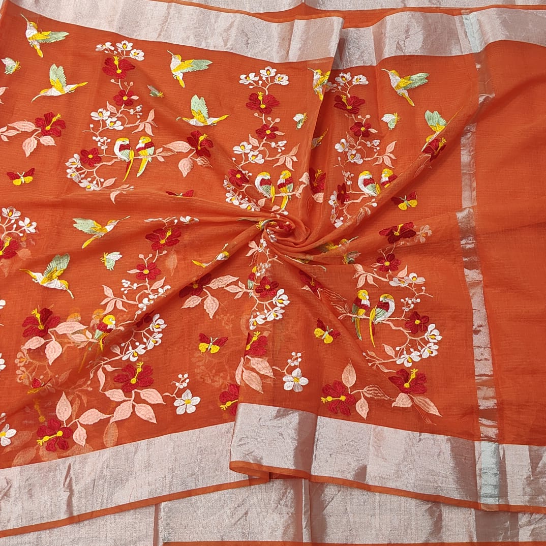 SC002 KOTA DORIA EMBROIDERY SAREE