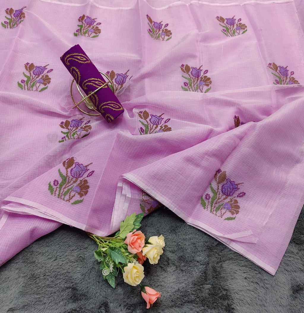 SC0011 KOTA DORIA EMBROIDERY SAREE