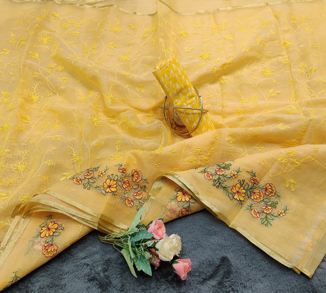 SC0012 KOTA DORIA COMPUTERISED EMBROIDARY SAREE