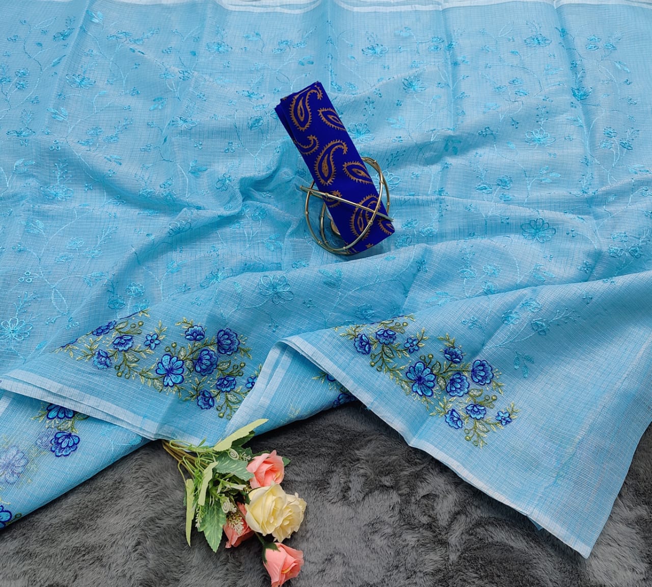 SC0012 KOTA DORIA COMPUTERISED EMBROIDARY SAREE