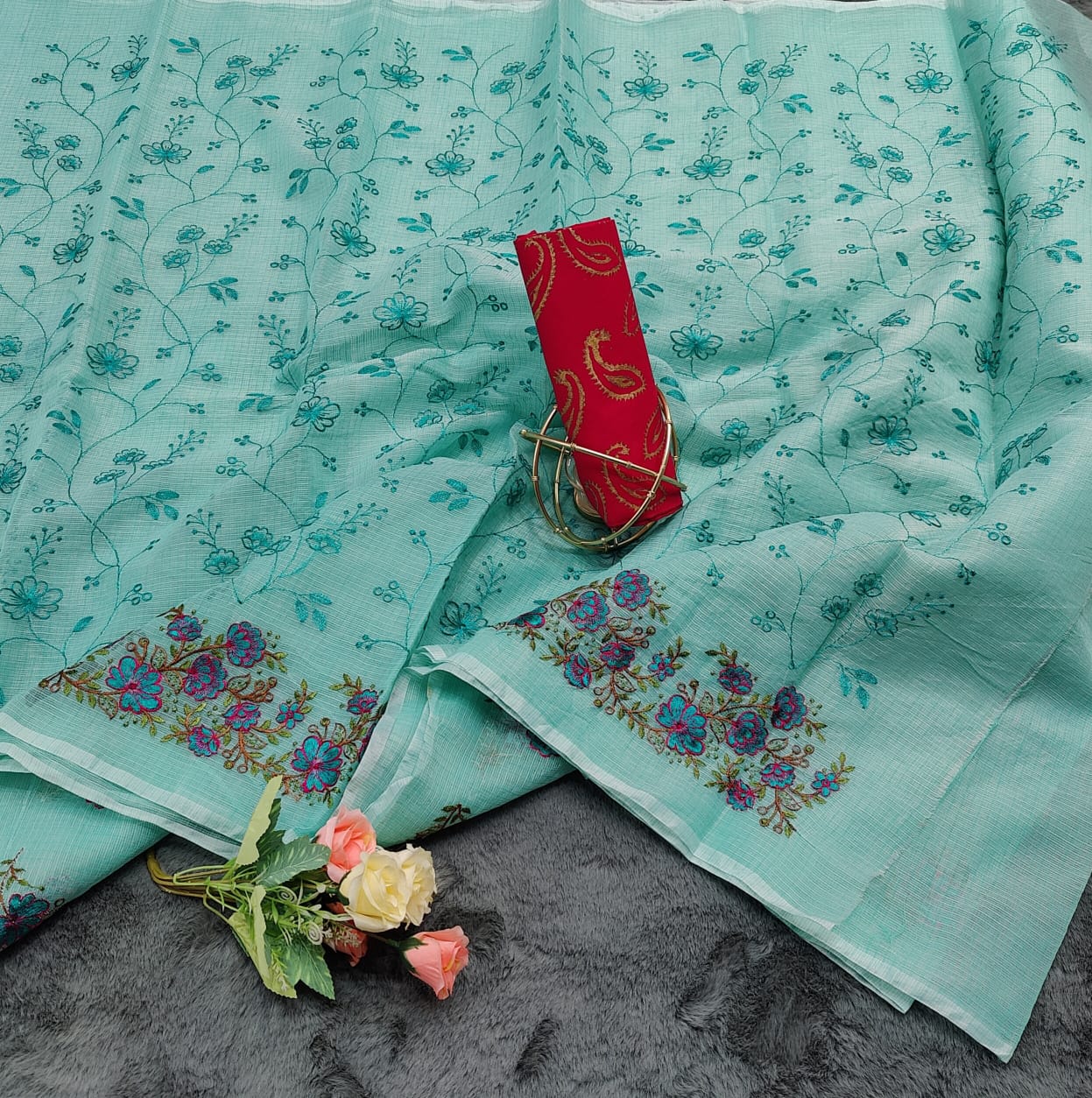 SC0012 KOTA DORIA COMPUTERISED EMBROIDARY SAREE