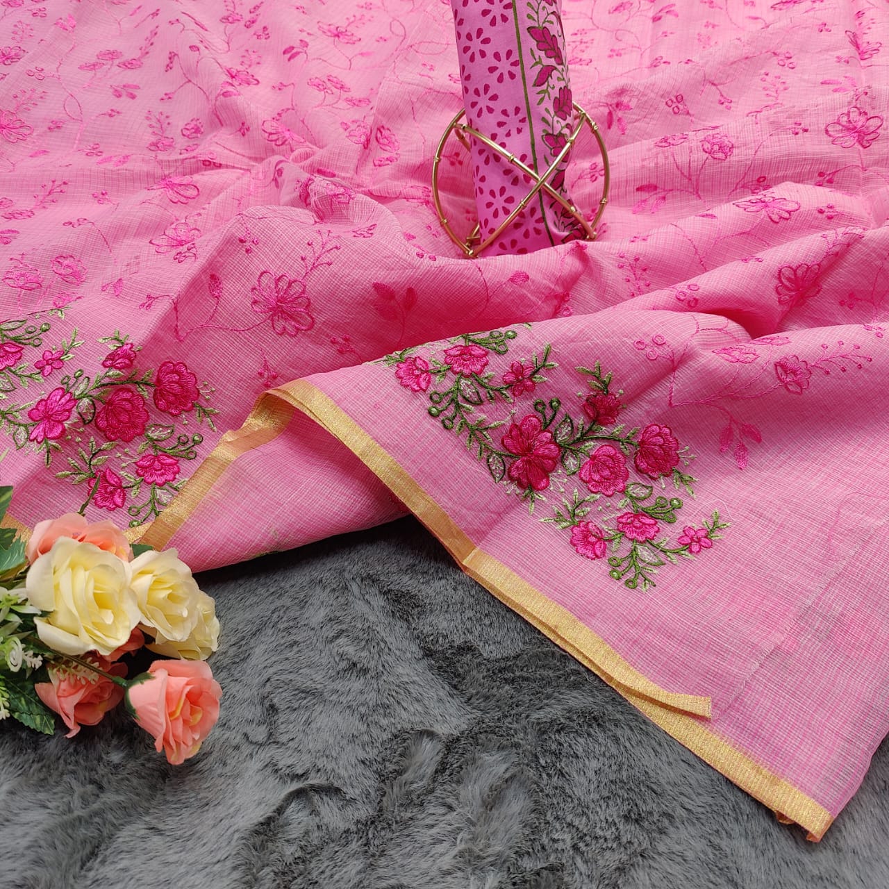 SC0012 KOTA DORIA COMPUTERISED EMBROIDARY SAREE