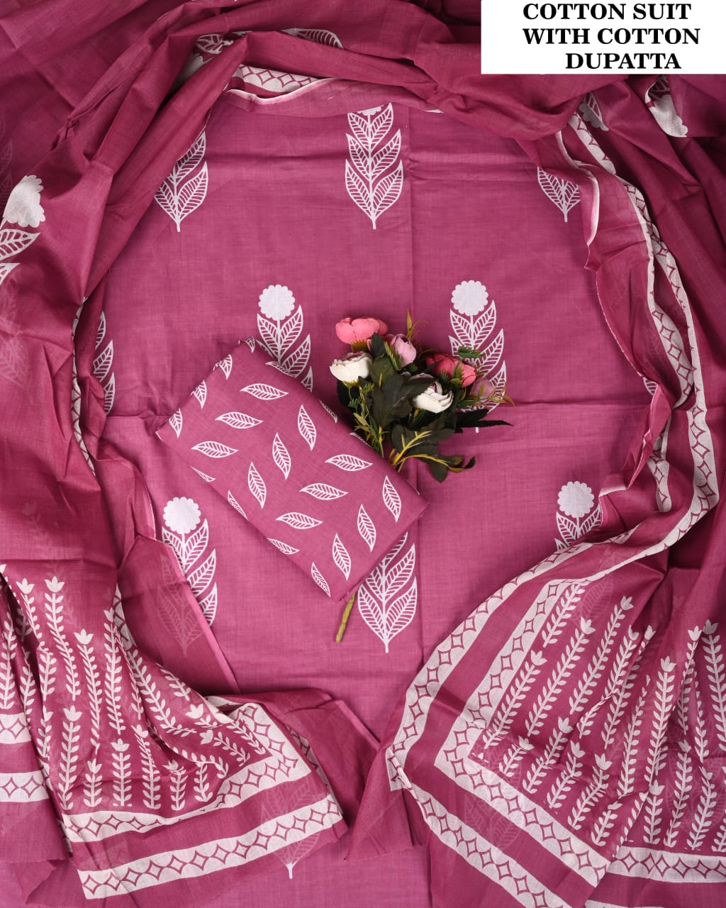 SGT005 Pure Cotton Suit With Cotton Dupatta