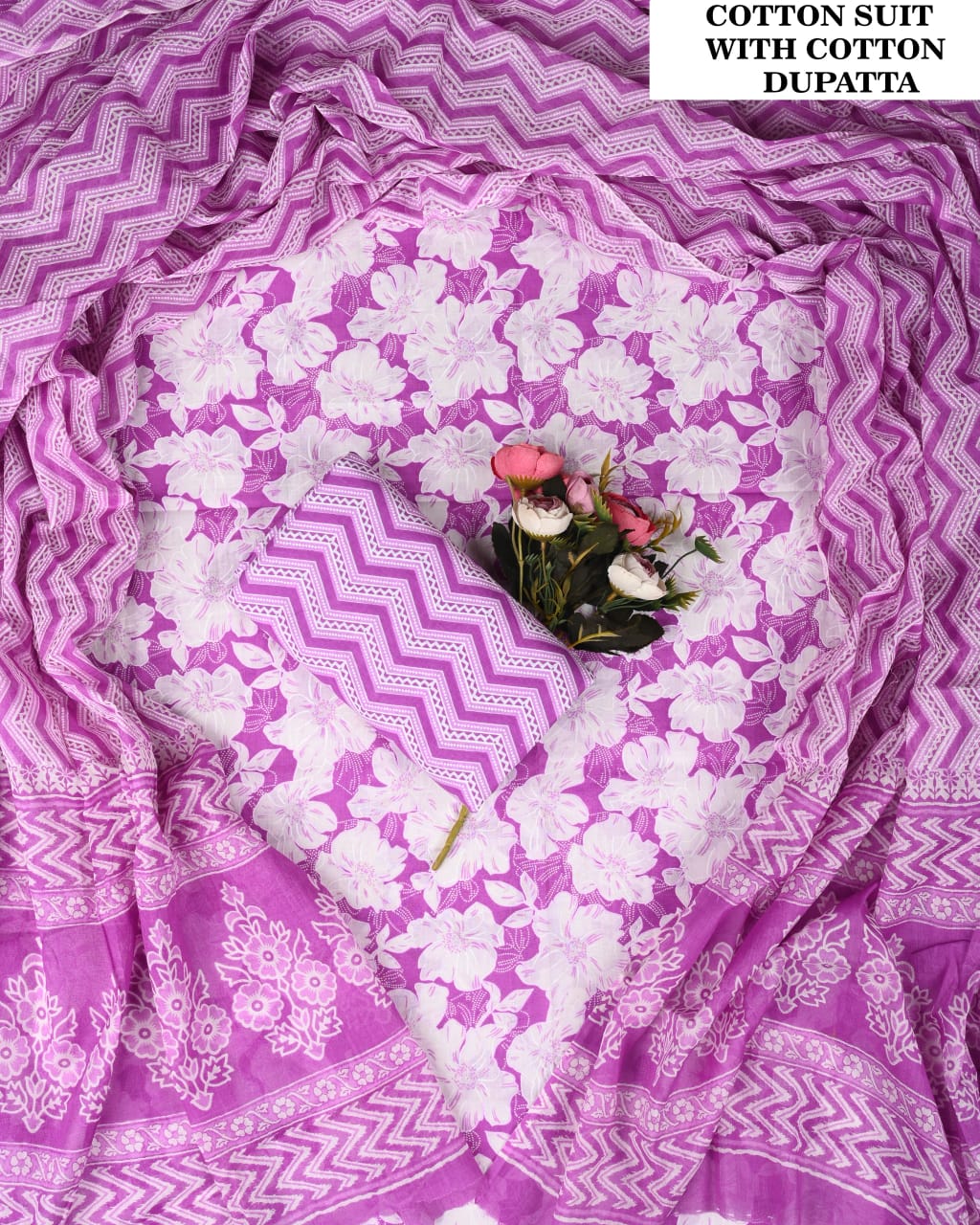 SGT005 Pure Cotton Suit With Cotton Dupatta