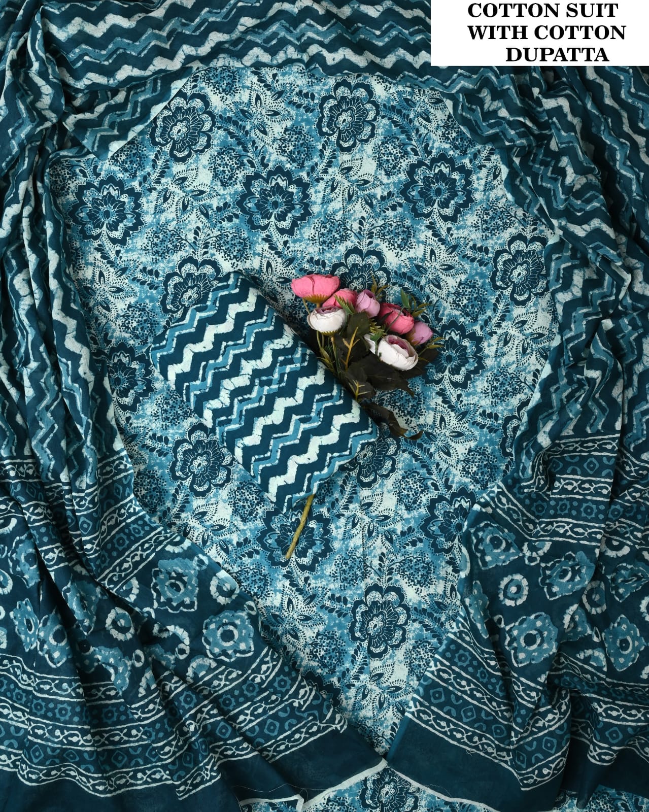 SGT005 Pure Cotton Suit With Cotton Dupatta