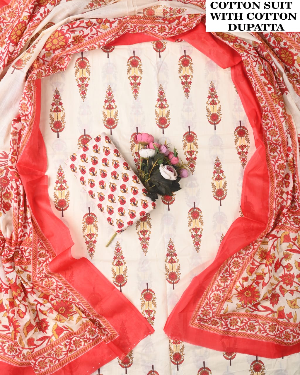 SGT005 Pure Cotton Suit With Cotton Dupatta