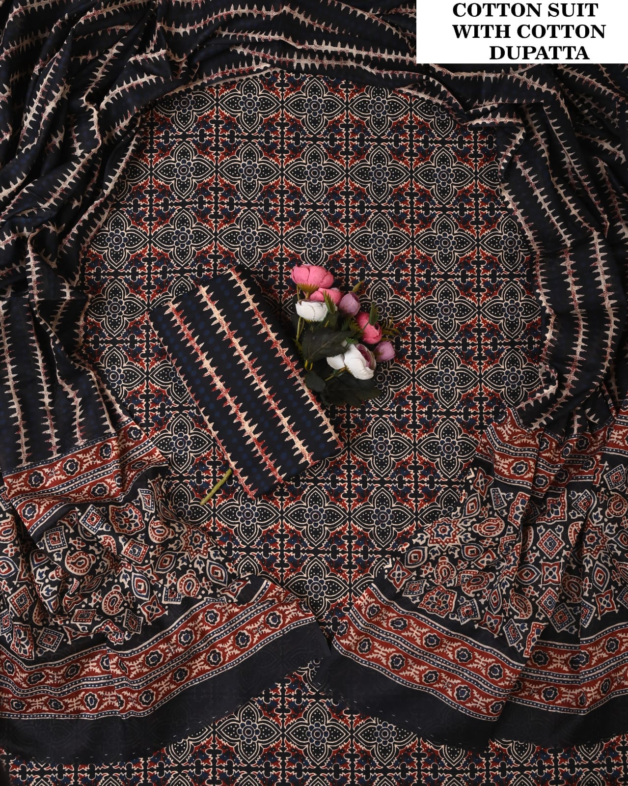 SGT005 Pure Cotton Suit With Cotton Dupatta