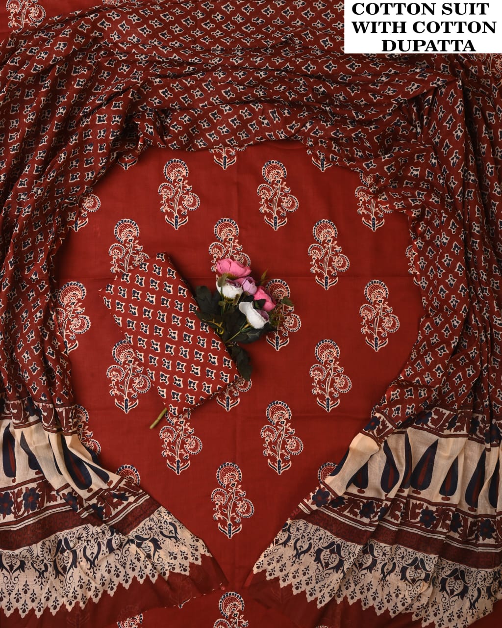 SGT005 Pure Cotton Suit With Cotton Dupatta
