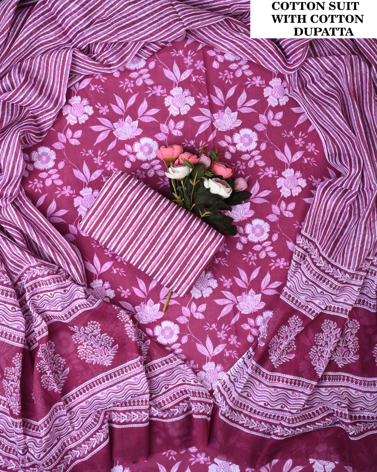 SGT005 Pure Cotton Suit With Cotton Dupatta