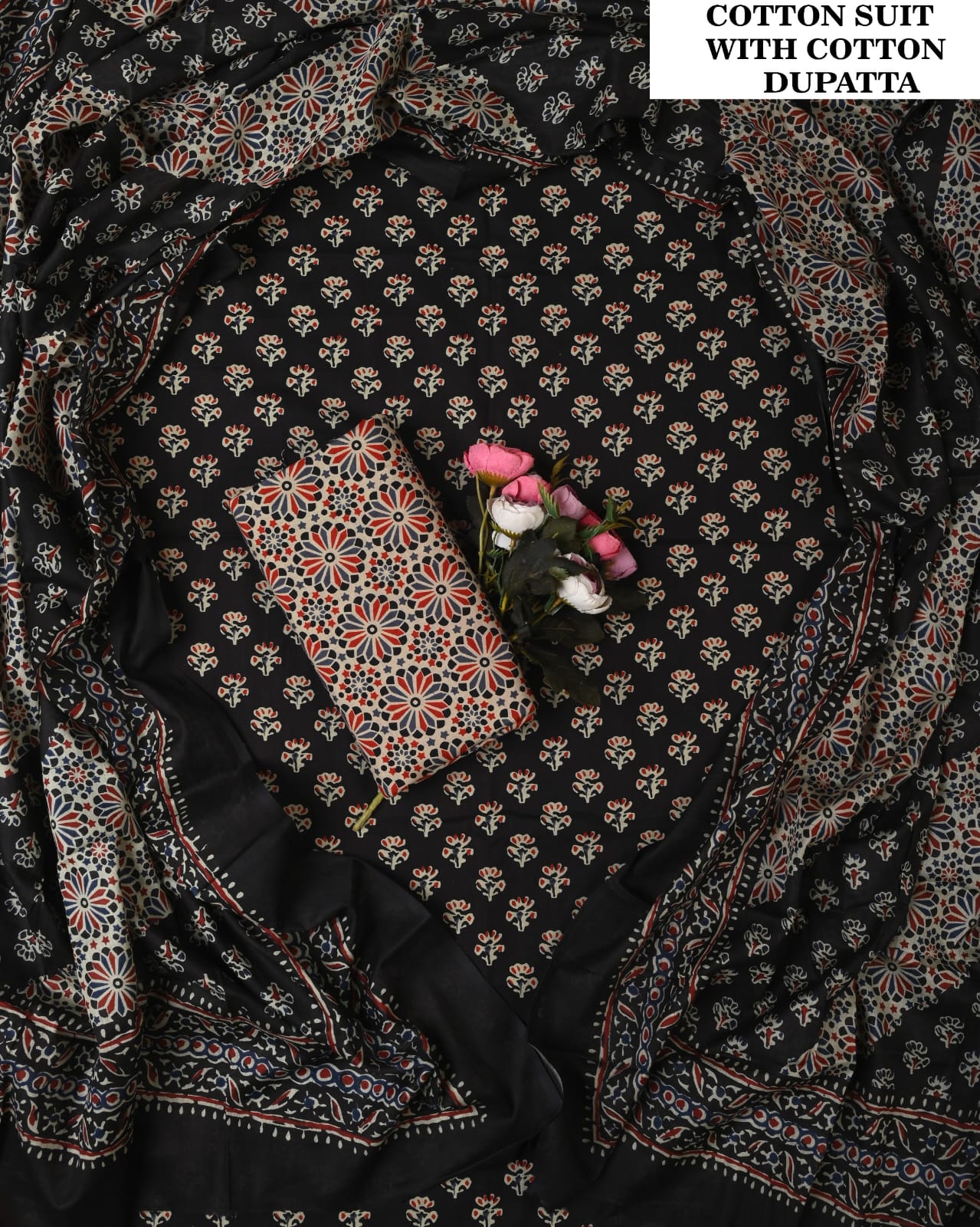 SGT005 Pure Cotton Suit With Cotton Dupatta