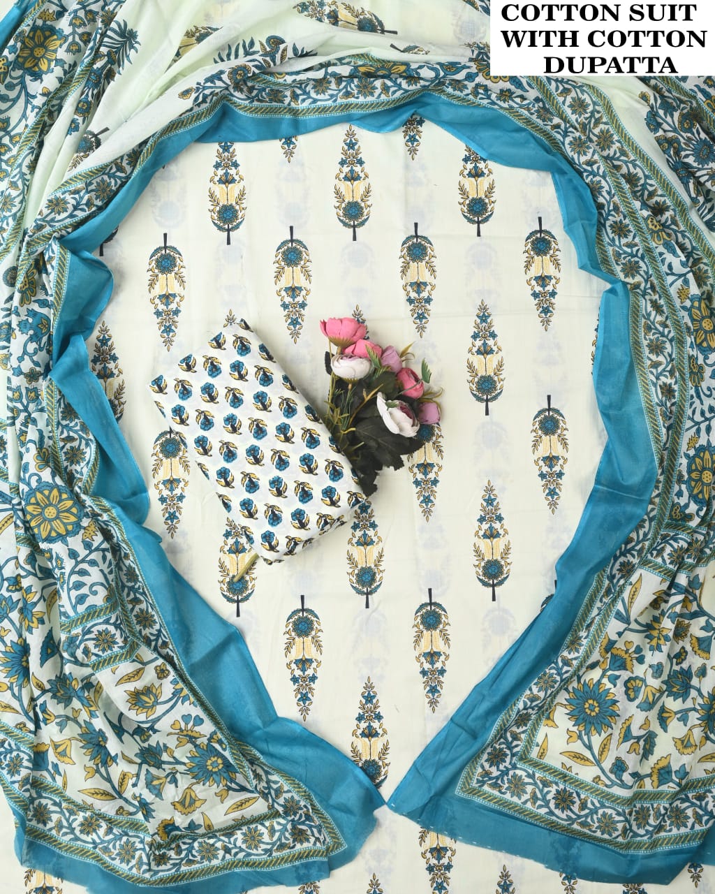 SGT005 Pure Cotton Suit With Cotton Dupatta