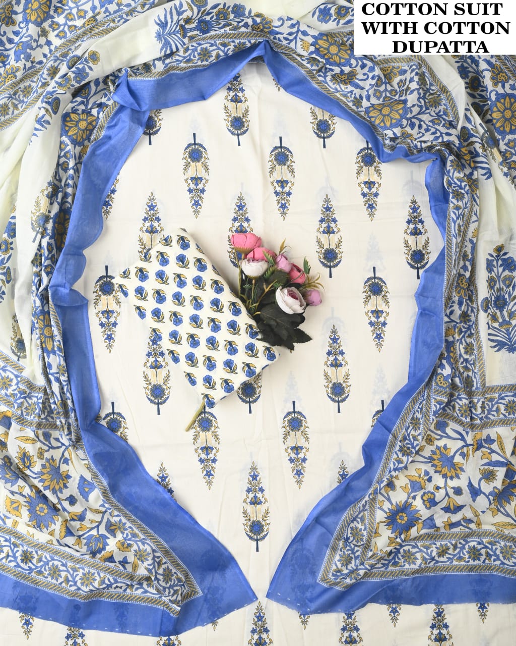 SGT005 Pure Cotton Suit With Cotton Dupatta