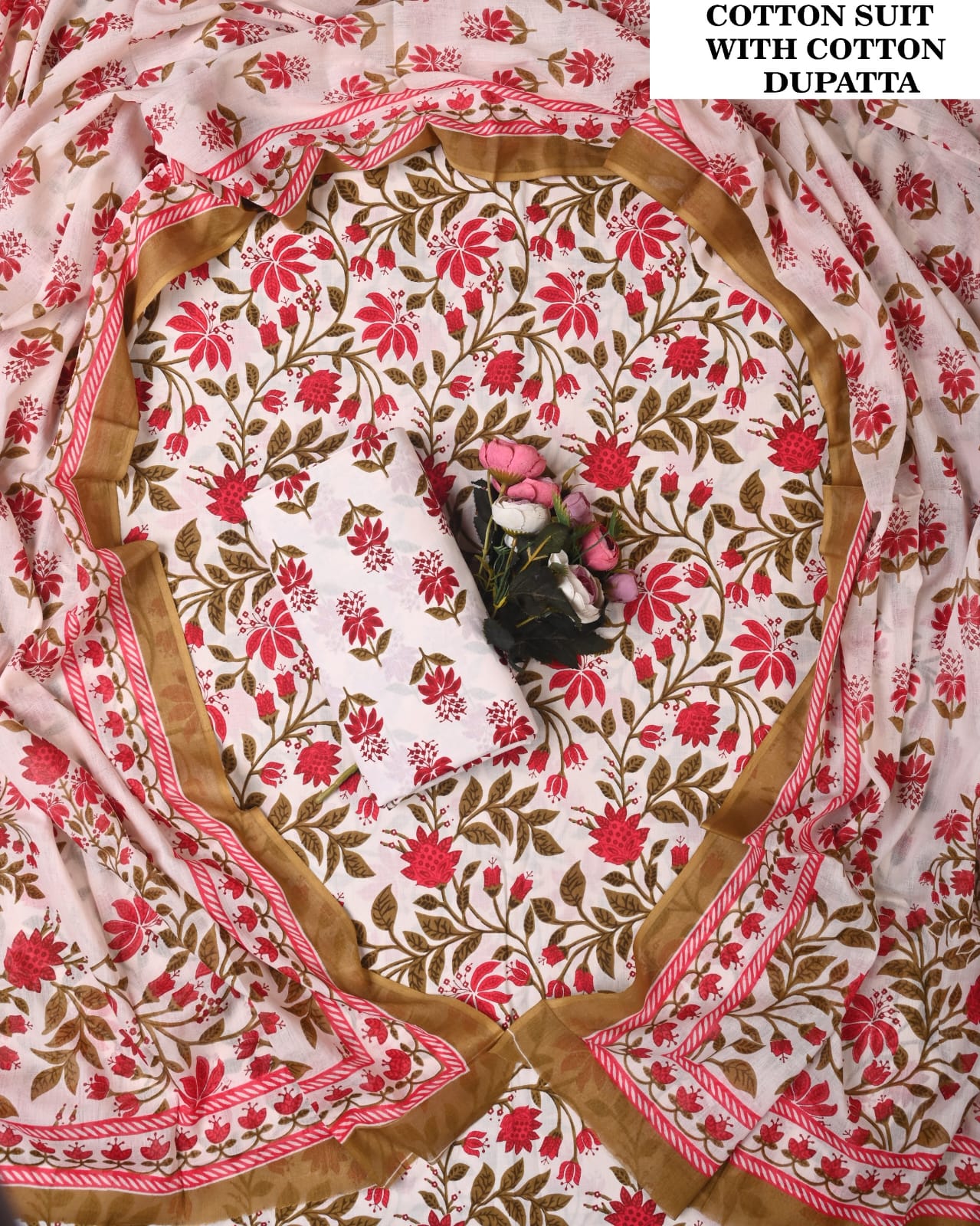 SGT005 Pure Cotton Suit With Cotton Dupatta