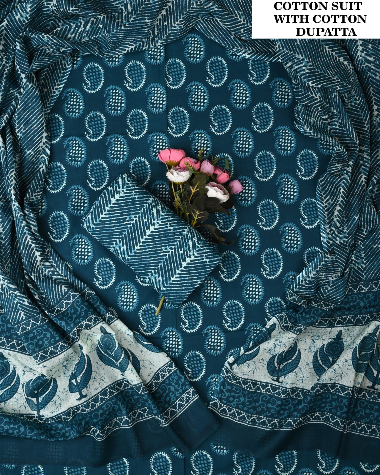 SGT005 Pure Cotton Suit With Cotton Dupatta