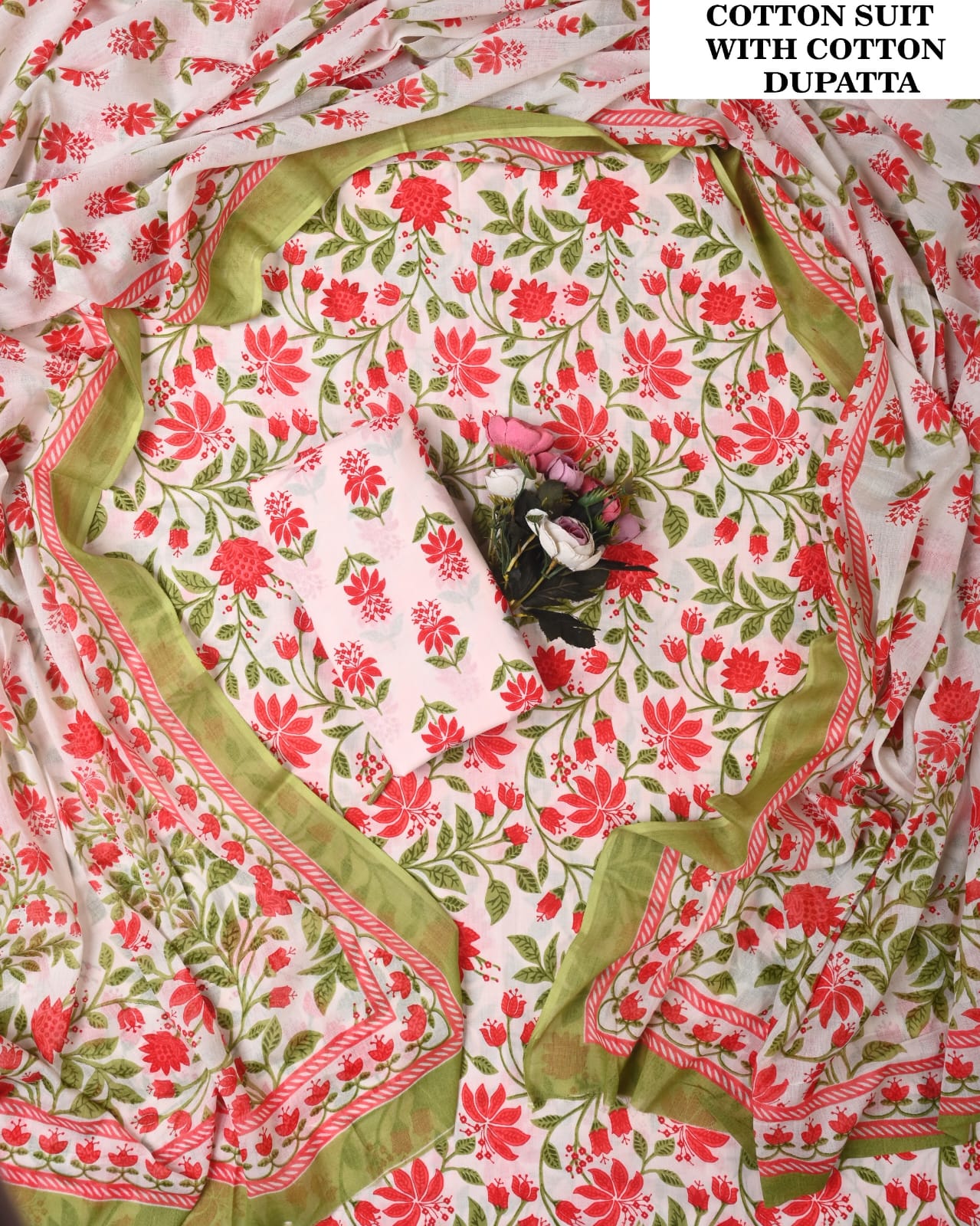 SGT005 Pure Cotton Suit With Cotton Dupatta