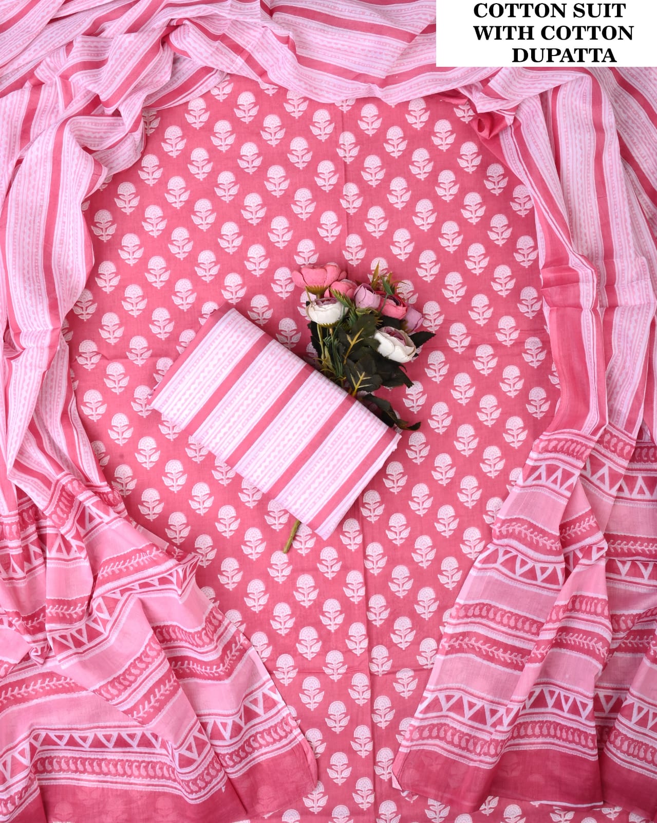 SGT005 Pure Cotton Suit With Cotton Dupatta