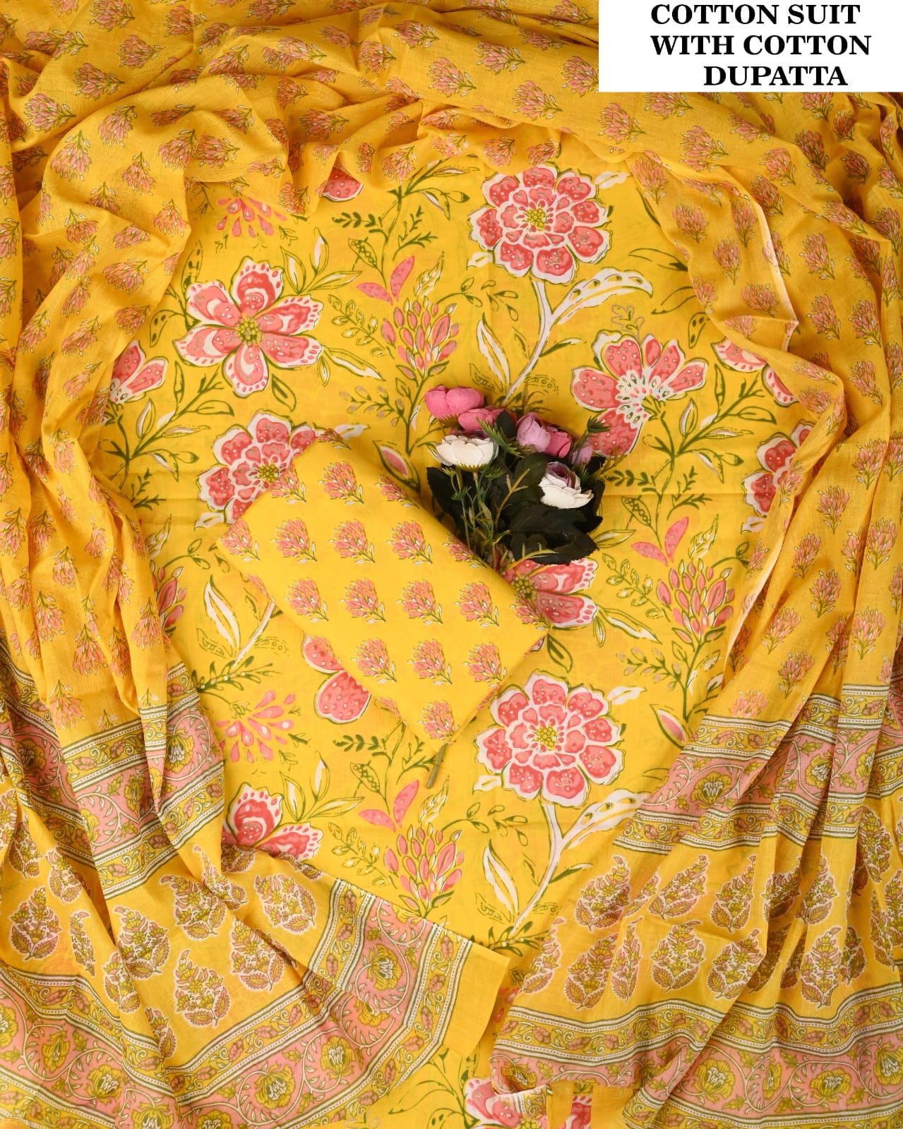 SGT005 Pure Cotton Suit With Cotton Dupatta