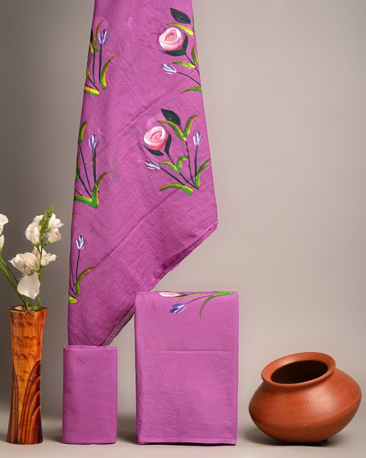 SGT006 Pure Cotton Suit With Cotton Dupatta