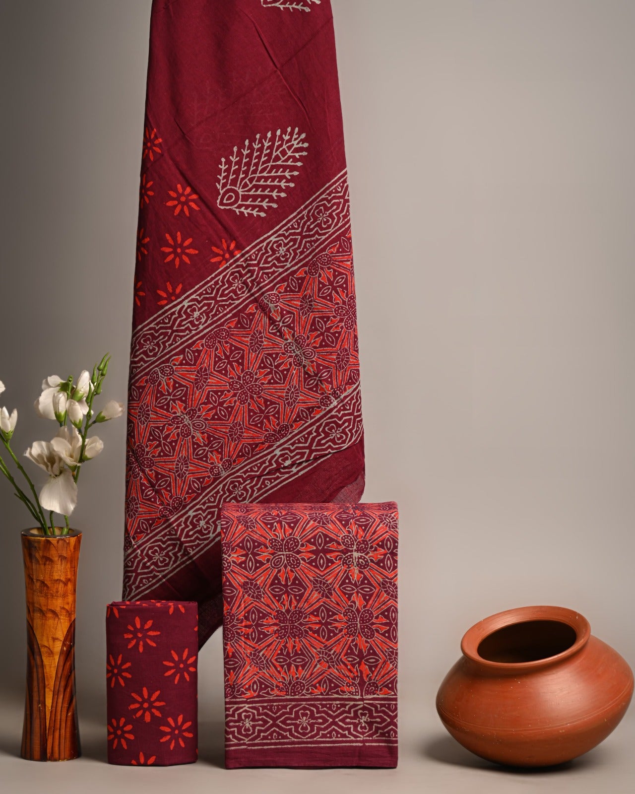 SGT006 Pure Cotton Suit With Cotton Dupatta