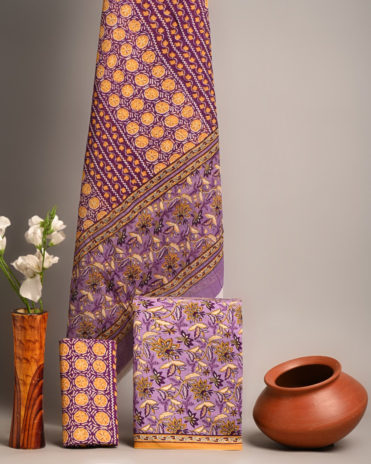 SGT006 Pure Cotton Suit With Cotton Dupatta