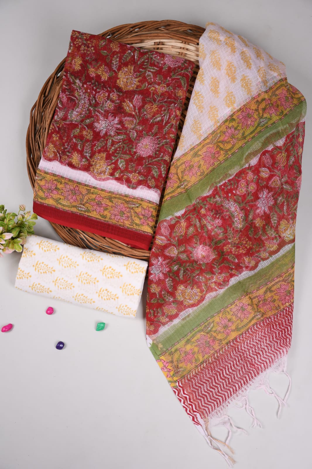 SGT007  Pure Kota Doria Suit with Dupatta