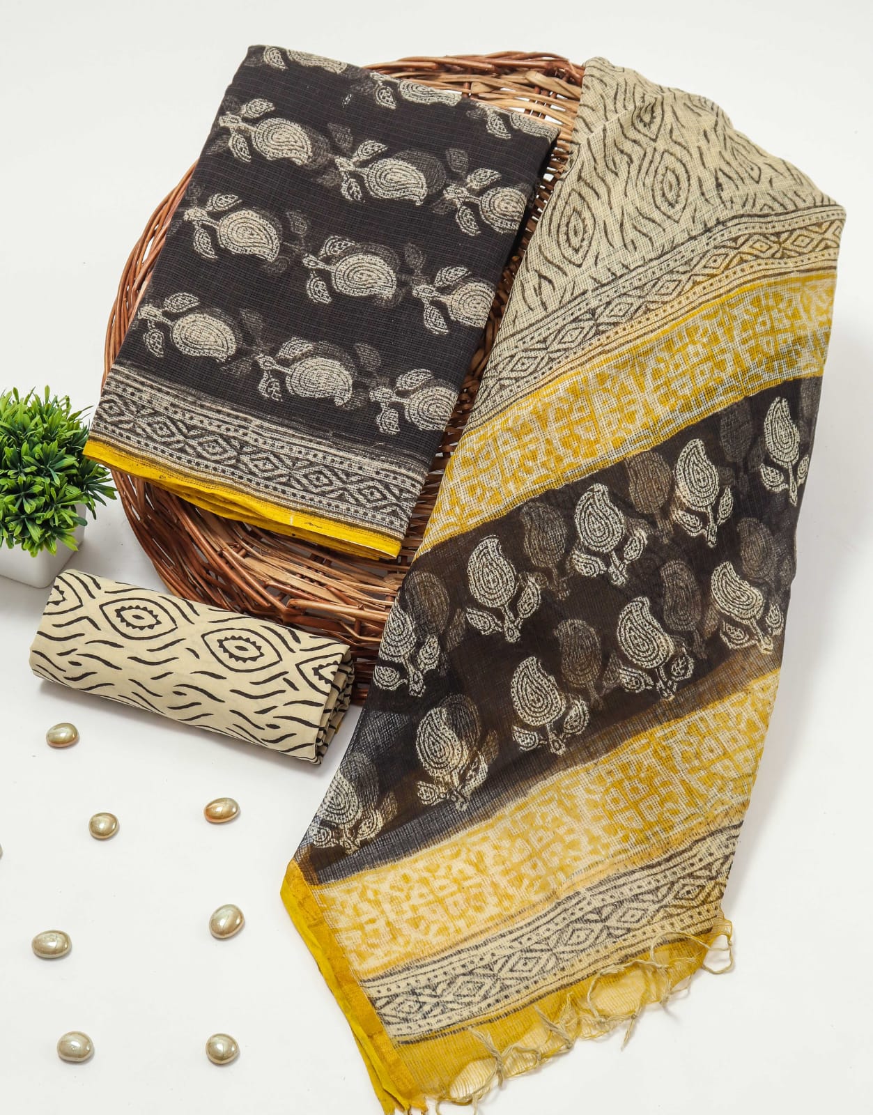 SGT007  Pure Kota Doria Suit with Dupatta