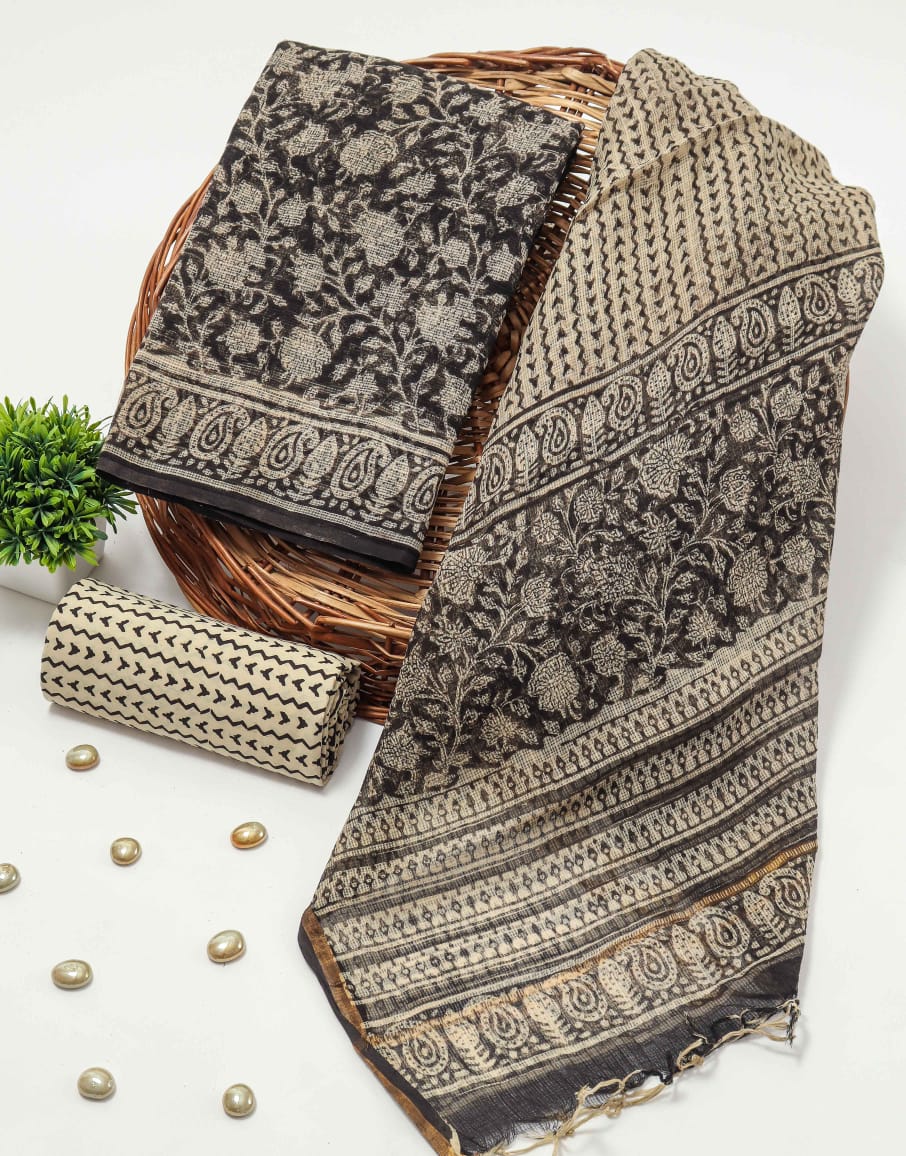 SGT007  Pure Kota Doria Suit with Dupatta