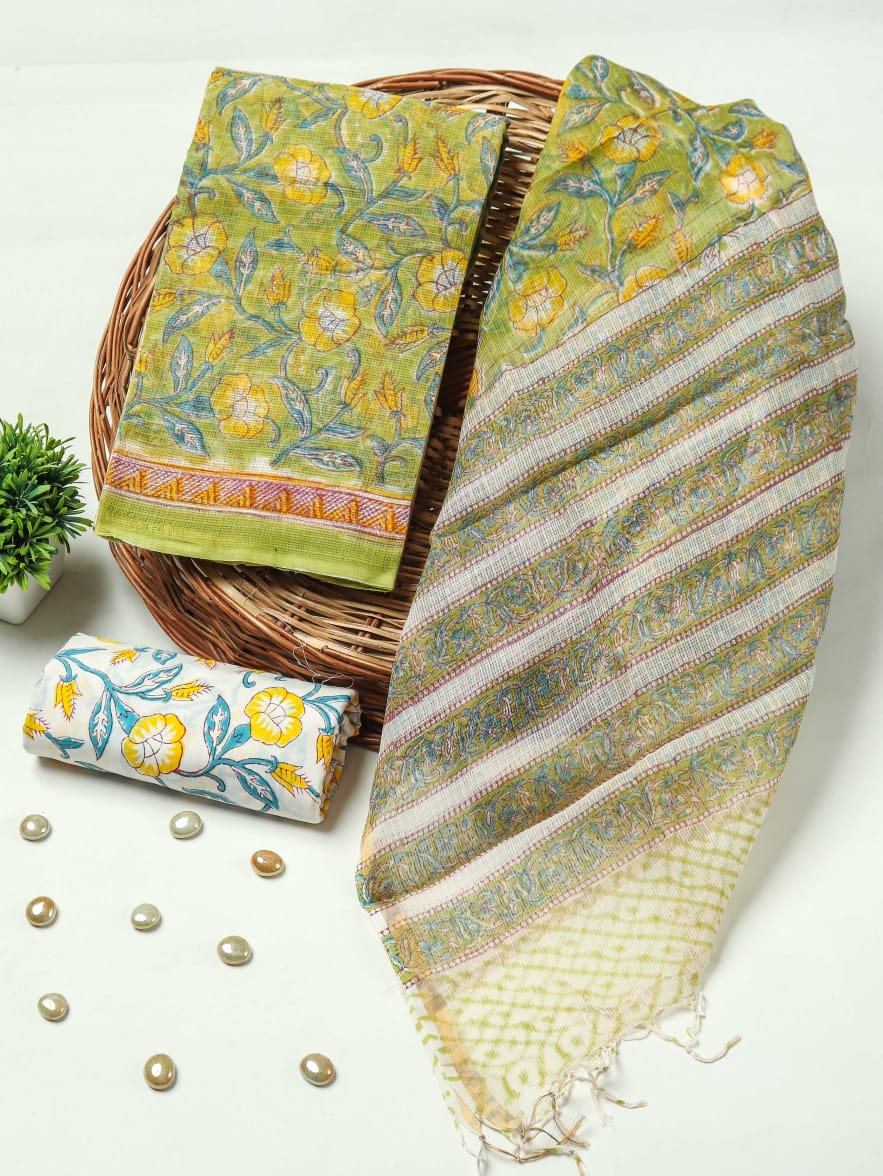 SGT007  Pure Kota Doria Suit with Dupatta