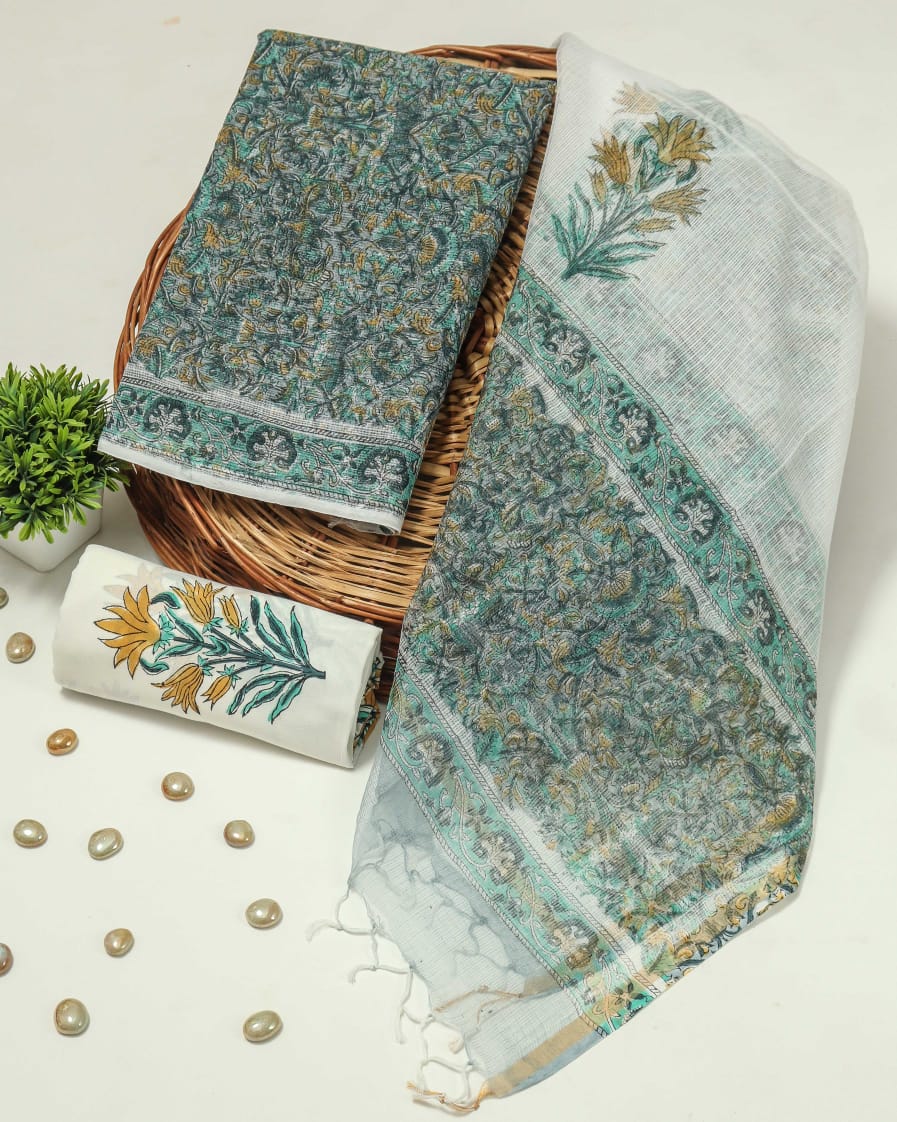 SGT007  Pure Kota Doria Suit with Dupatta