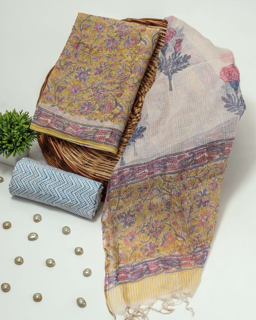 SGT007  Pure Kota Doria Suit with Dupatta