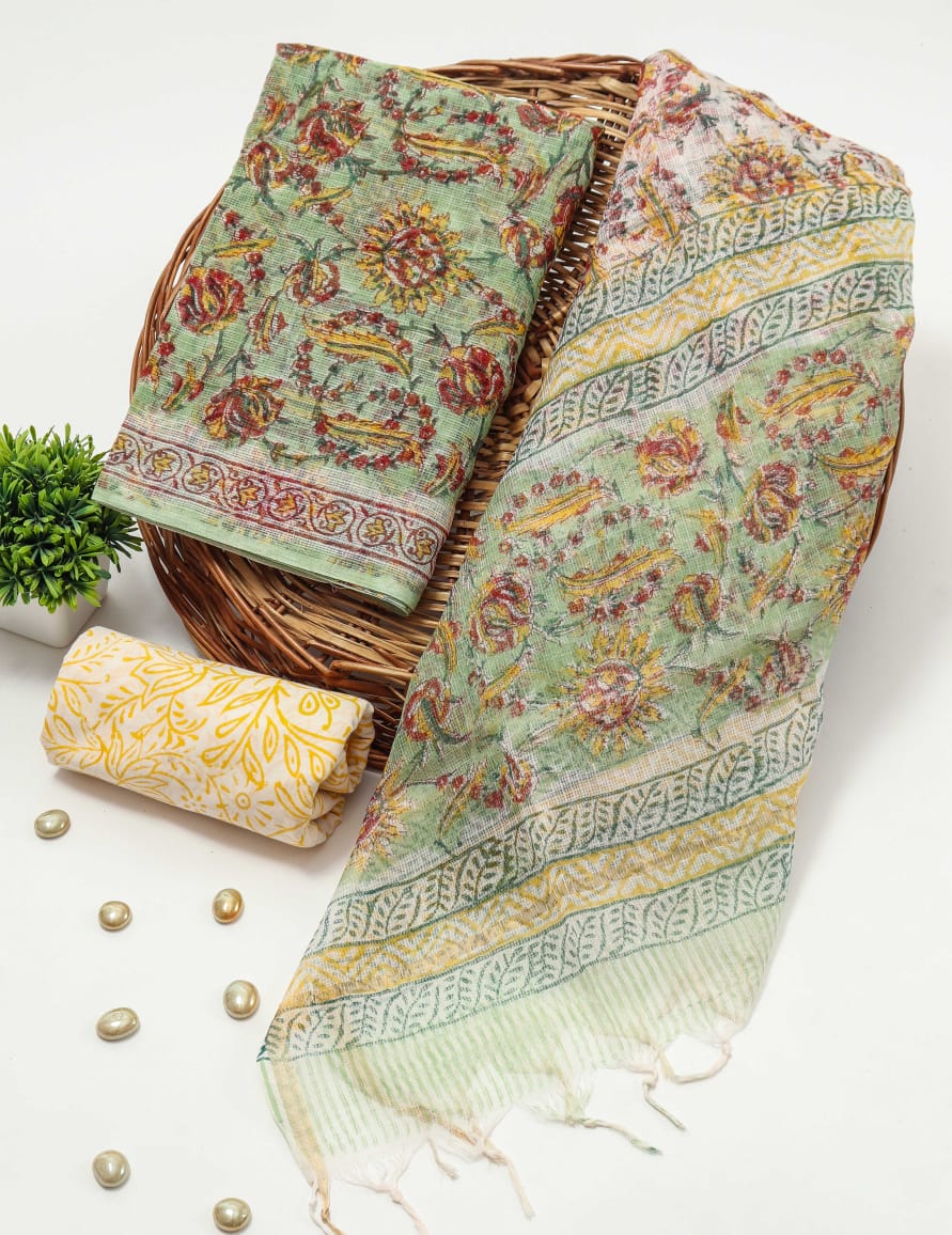 SGT007  Pure Kota Doria Suit with Dupatta