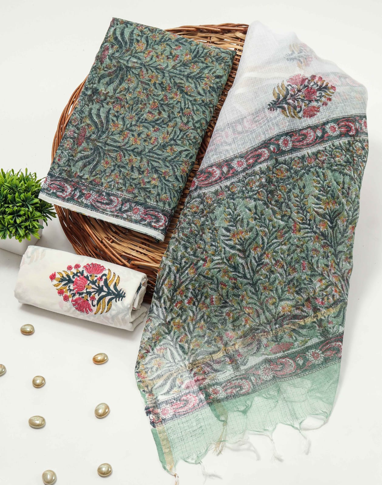 SGT007  Pure Kota Doria Suit with Dupatta