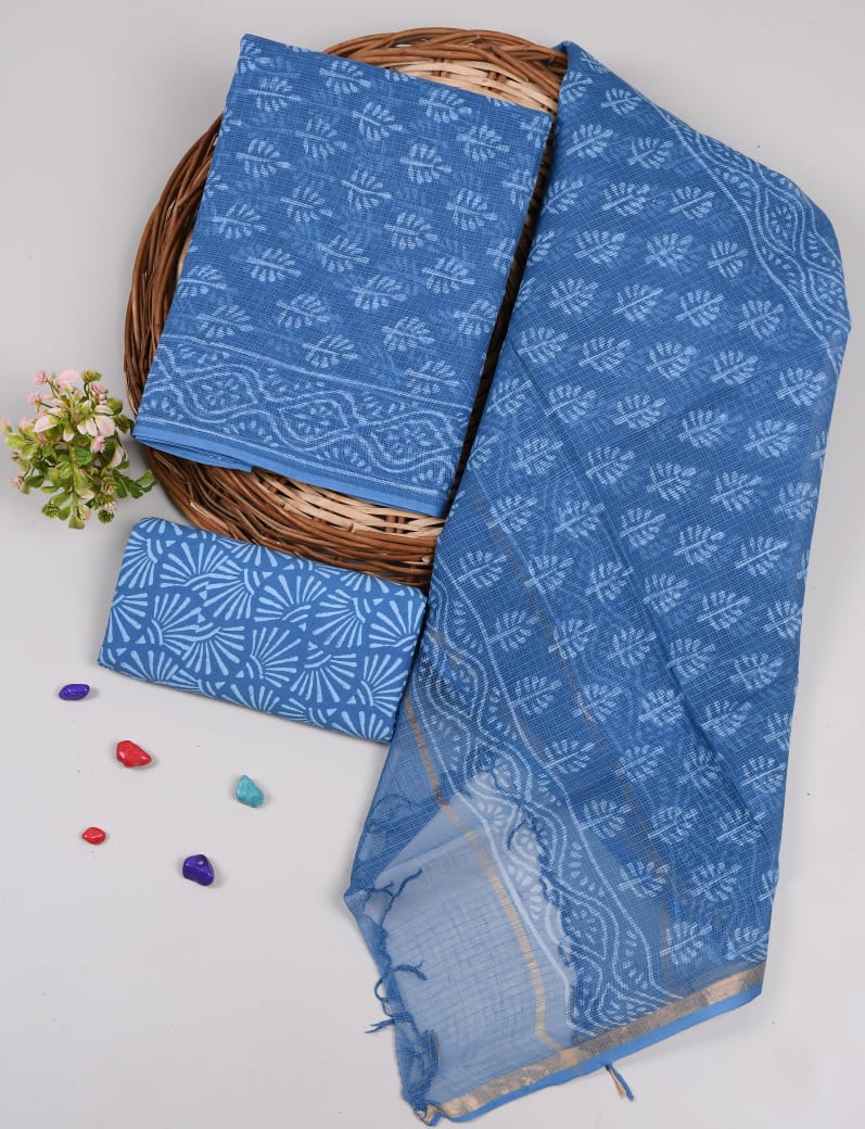 SGT007  Pure Kota Doria Suit with Dupatta