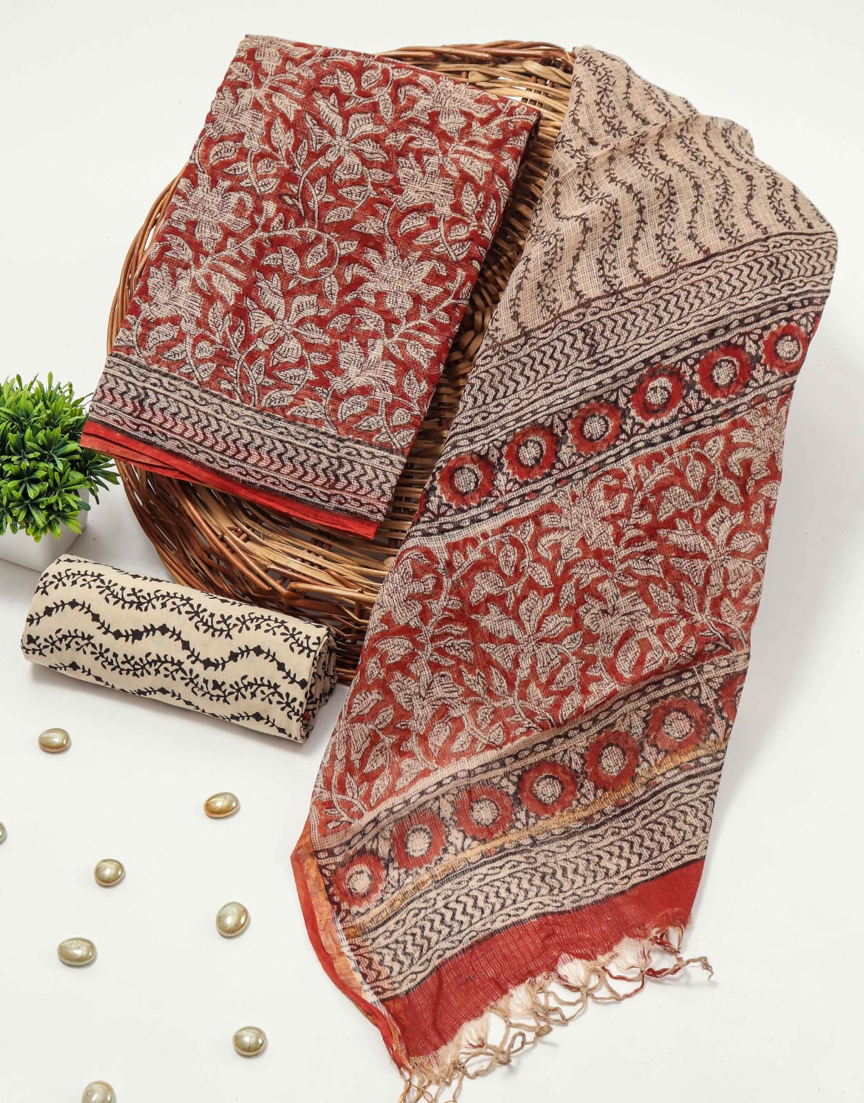SGT007  Pure Kota Doria Suit with Dupatta
