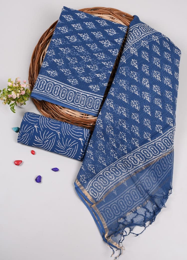SGT007  Pure Kota Doria Suit with Dupatta